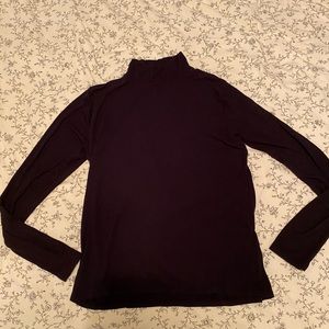 Black Abercrombie mock neck slim shirt NWOT